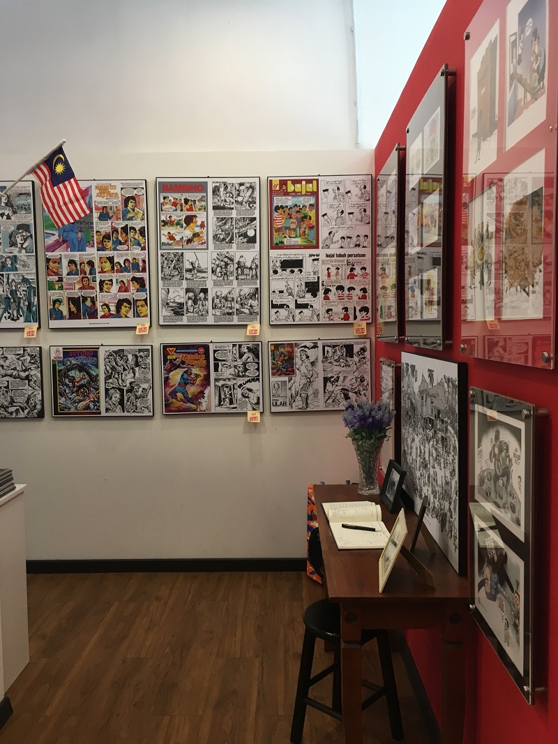 動漫之家展示著各時期的漫畫風格及特色，也收藏數位圖稿。