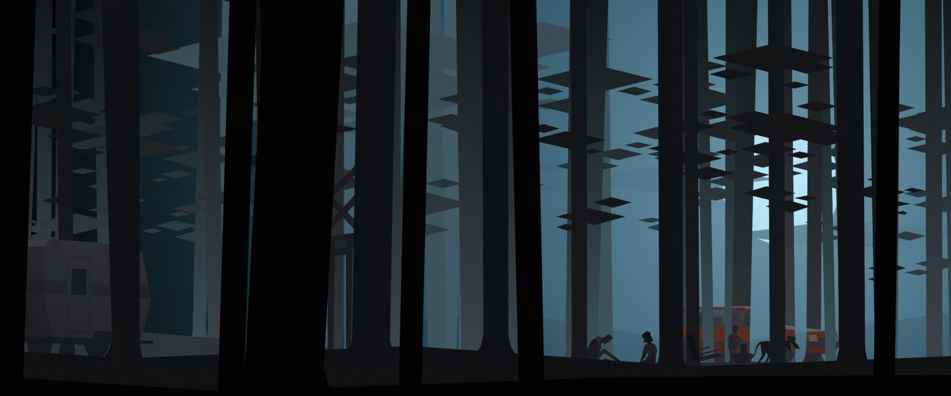 冒險遊戲《肯塔基州零號線》中的森林場景參考超現實主義藝術家馬格利特（René Magritte）畫作《空白簽名》，呈現濃厚的魔幻寫實風格。
