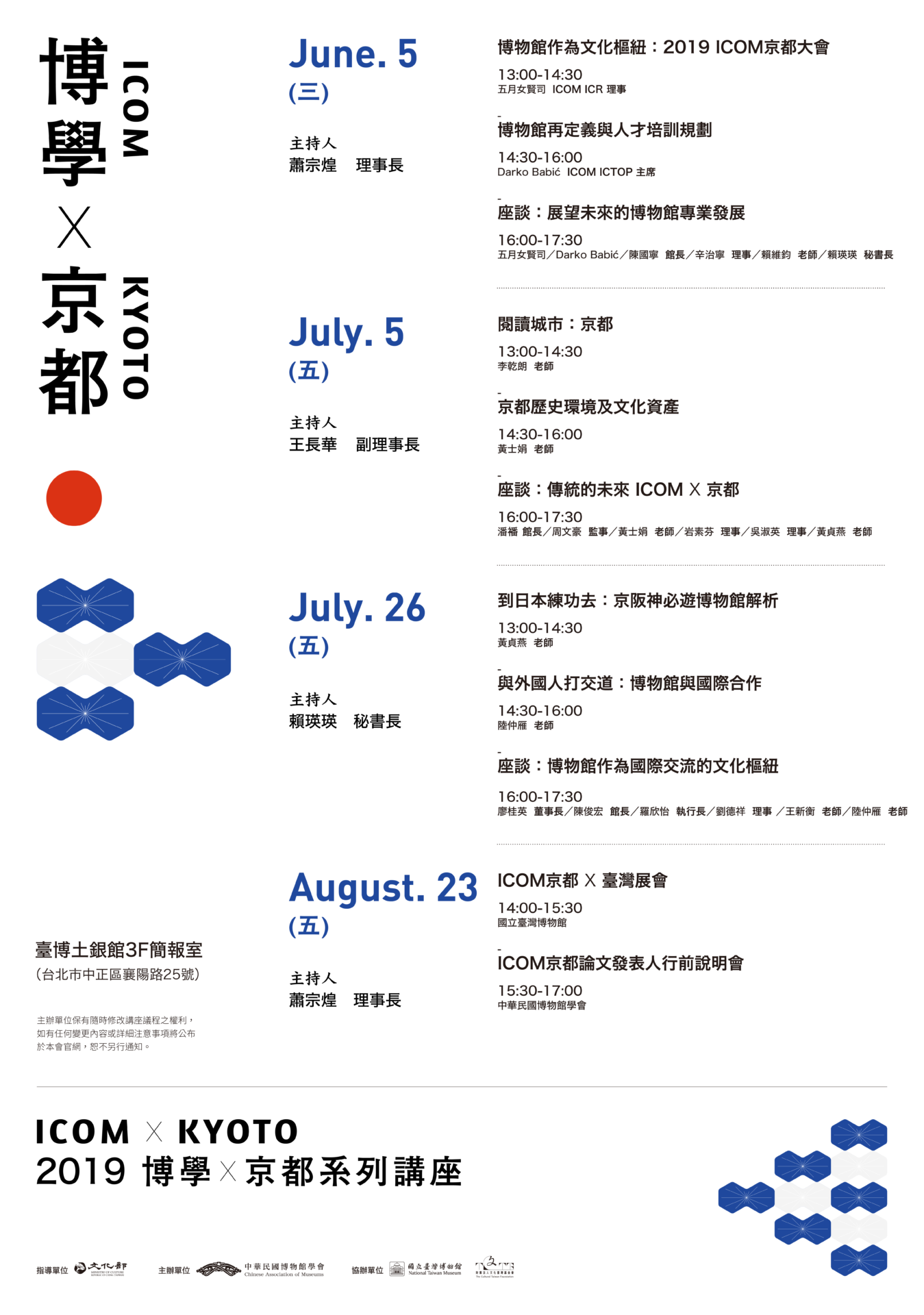 中華民國博物館學會：2019/08/23【「博學．京都」系列講座暨發表人交流會 】